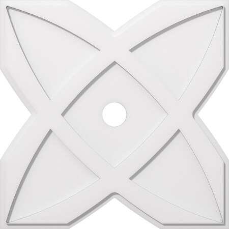 Ekena Millwork Titus Architectural Grade PVC Contemporary Ceiling Medallion, 28"OD x 3"ID x 9 3/4"C x 1"P CMP28TS-03000